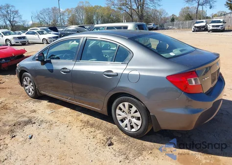 2012 Honda Civic Lx from USA, damaged, VIN 19XFB2F51CE020658